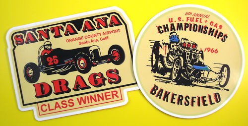 Vintage retro drag racing - vintage,