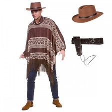 Mens Western Cowboy Poncho +