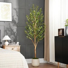 6ft Artificial Olive Tree, Fake Olive Tree with 672 Olive Leaves AUCTION