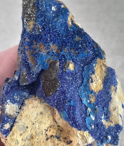 Azurite crystal matrix - azurite, on