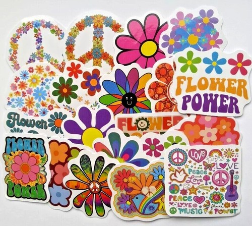 Flower power stickers - flower,