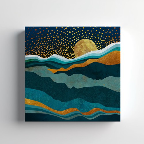 Abstract landscape sunset - abstract,