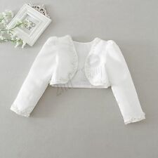 Flower Girls Bolero Shrug Cardigan Jacket Shrug Bridesmaid Christening UK