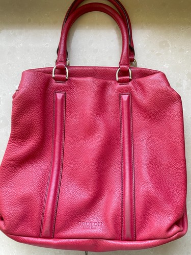 Oroton red leather shoulder - oroton,