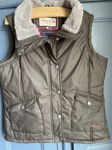 Tayberry brown short gilet - short,