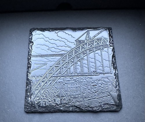 Tyne bridge engraved slate - bridge,