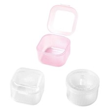 Nail Tool Disinfectant Box Clear Nail Art Drill Bits Cleaning Box Nail Supplies