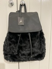 PRIMARK BLACK FAUX LEATHER FUR