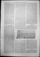 Old Print Mixed Mesh Wire Netting Used Rabbit Warrens Two Sizes Mesh 1893 19th