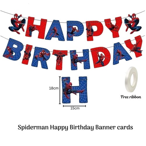 Spiderman birthday banner - birthday,