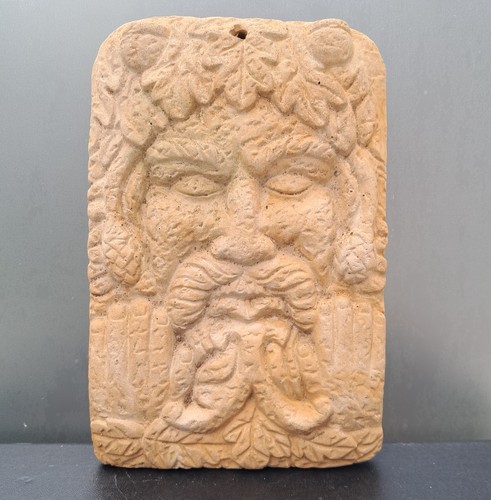 Stone green man wall - wall, plaque