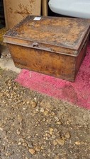 Vintage Metal Deed Box Metal