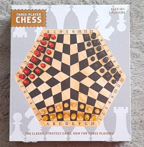 Three player chess wooden - three-player,