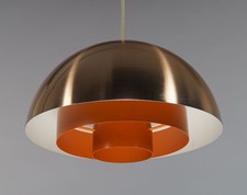 1960s Vintage Danish Prova Copper & Orange Pendant Lamp – Rewired