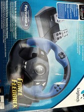 Logitech Steering Wheel and Pedals for PS2 Racing Games Gran Turismo