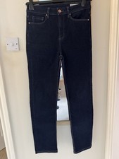 M&S Ladies SUPERSOFT Sienna Straight Jeans, Indigo Mix, 12 Short, BNWT