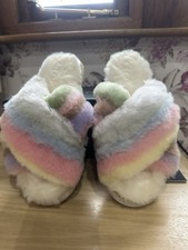Emu Australia Ladies Mayberry Genuine Sheepskin Slippers - Size 7 - Rainbow 🌈