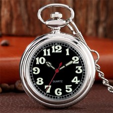Open Face Quartz Pocket Watch