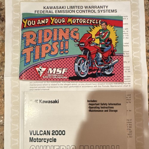 Vulcan 2000 owner manual - 2000, owner’s