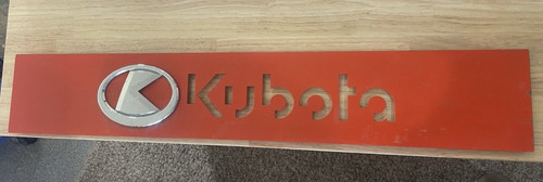 Kubota steel sign dealer - steel,