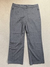 M&S Trousers Sz 14 Grey Wool