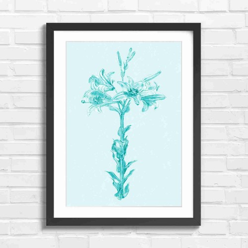 Vintage white lilies botanical - vintage,