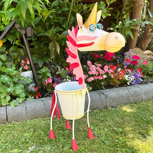 Unicorn planter garden - garden, metal