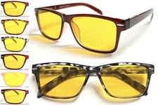Anti-Glare Night Vision Driving Glasses Yellow Big Lens Eyewear Geek Style Y141