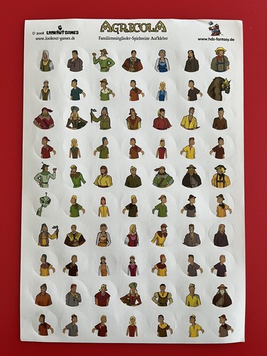 Agricola board game stickers - agricola,