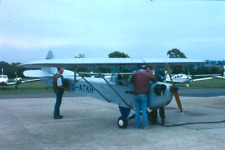 CIVIL AIRCRAFT COLOUR SLIDE OF A BROKEN DOWN LUTON MINOR PLANE G-ATKH PROP PL.