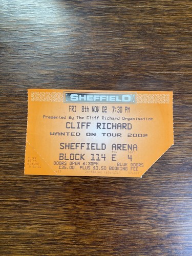 Used ticket cliff richard - ticket,