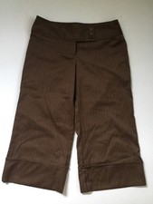 Vintage Y2K Wide Leg Stripe Capri Pants Size 5 Waist 28