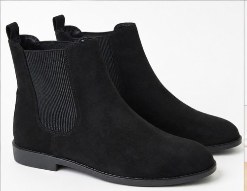 Primark black faux suede ankle - faux,