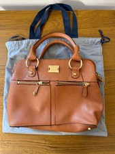 Women’s Modalu England Grab Bag Tan Leather New With Dust Bag CG W22