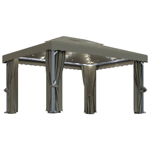 Gazebo with curtain and led - gazebo,