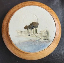 The Woodland Trust Hurricane Timber Products Tile Round Wooden Wall Ornament