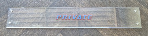 Vintage perspex private door - private,