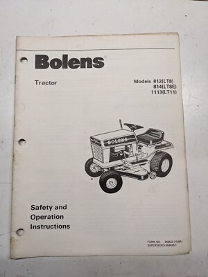 Bolens manual operation - bolens,