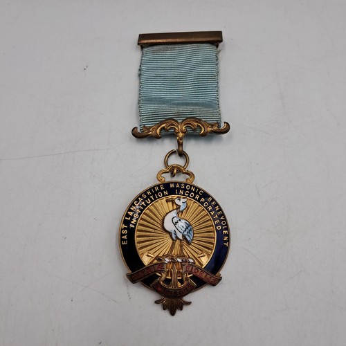 Antique metal enamel masonic - metal,