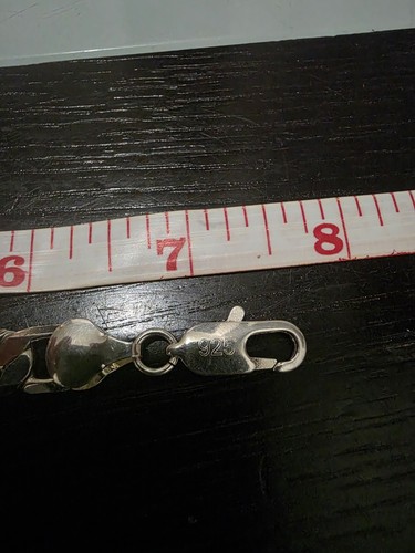 Cuban link bracelet stamped - cuban,