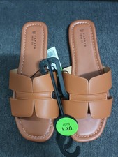 Womens Wide Fit Tan Sandals