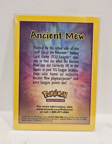 Ancient mew 2000 insert card - insert,