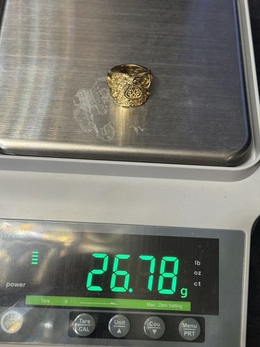 Gold saddle ring - saddle, size