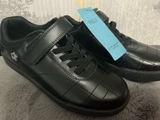 M&S Boys Black Leather School