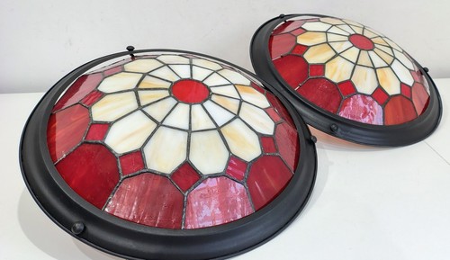 Pair tiffany style ceiling - pair,