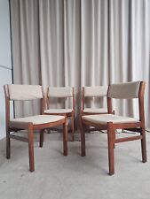 Vtg Mid Century Set Of 4 Dining Chairs Danish Scandi Retro R742