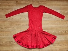 Red DC Juvenile Ballroom and Latin Dancing Dress Excellent Condition