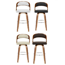 Alicia Walnut & Faux Leather