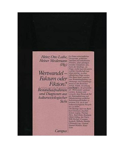 Wertwandel faktum oder - -,