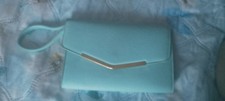 Pale Blue Clutch Bag With